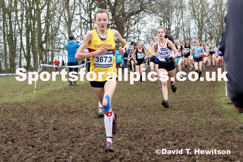 Girls under-15s, 2020 British Athletics Inter Counties Cross Country Champs., Prestwold Hall, Loughborough. Photo: David T. Hewitson/Sports for All Pics